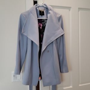 Ted Baker Light Blue Belted Coat NWOT Size 3 (US8)